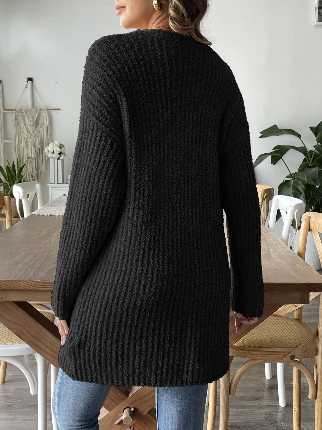 Open Front Long Sleeve Cardigan - The Goddess Galleries