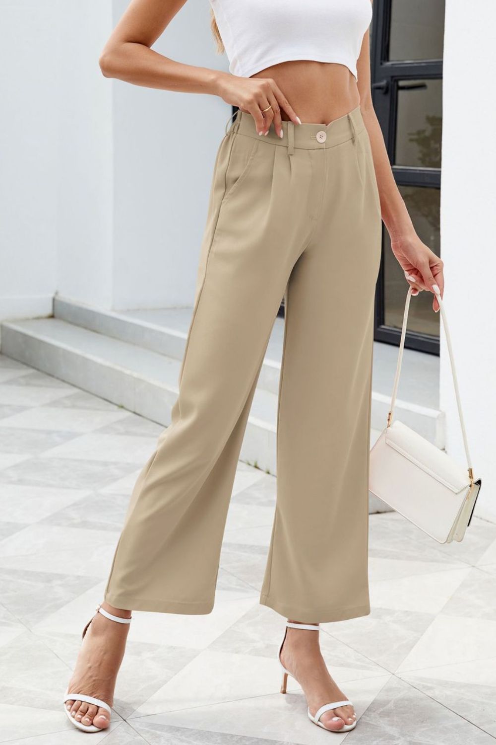 Pocketed High Waist Pants - The Goddess Galleries