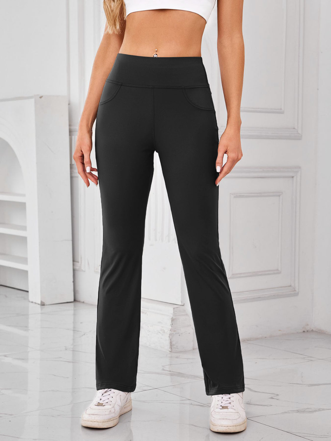 Lovelet High Waist Active Pants with Pockets - The Goddess Galleries