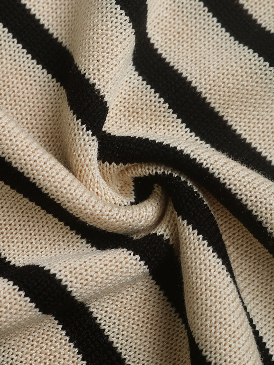 Perfee Striped Round Neck Long Sleeve Knit Top - The Goddess Galleries
