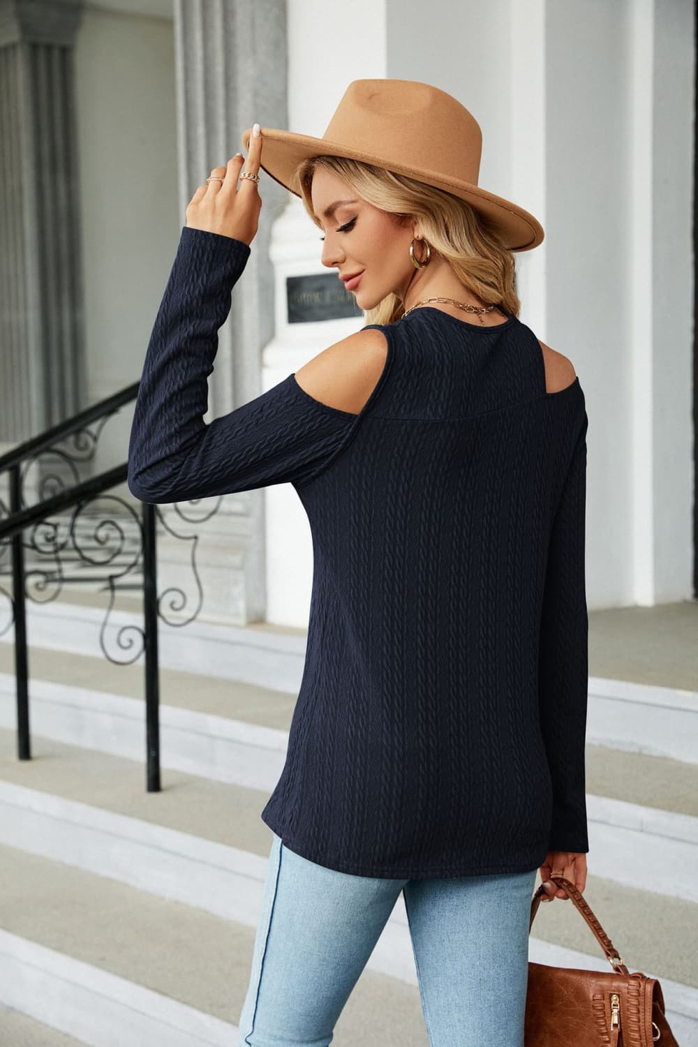 Dropped Shoulder Long Sleeve Blouse - The Goddess Galleries