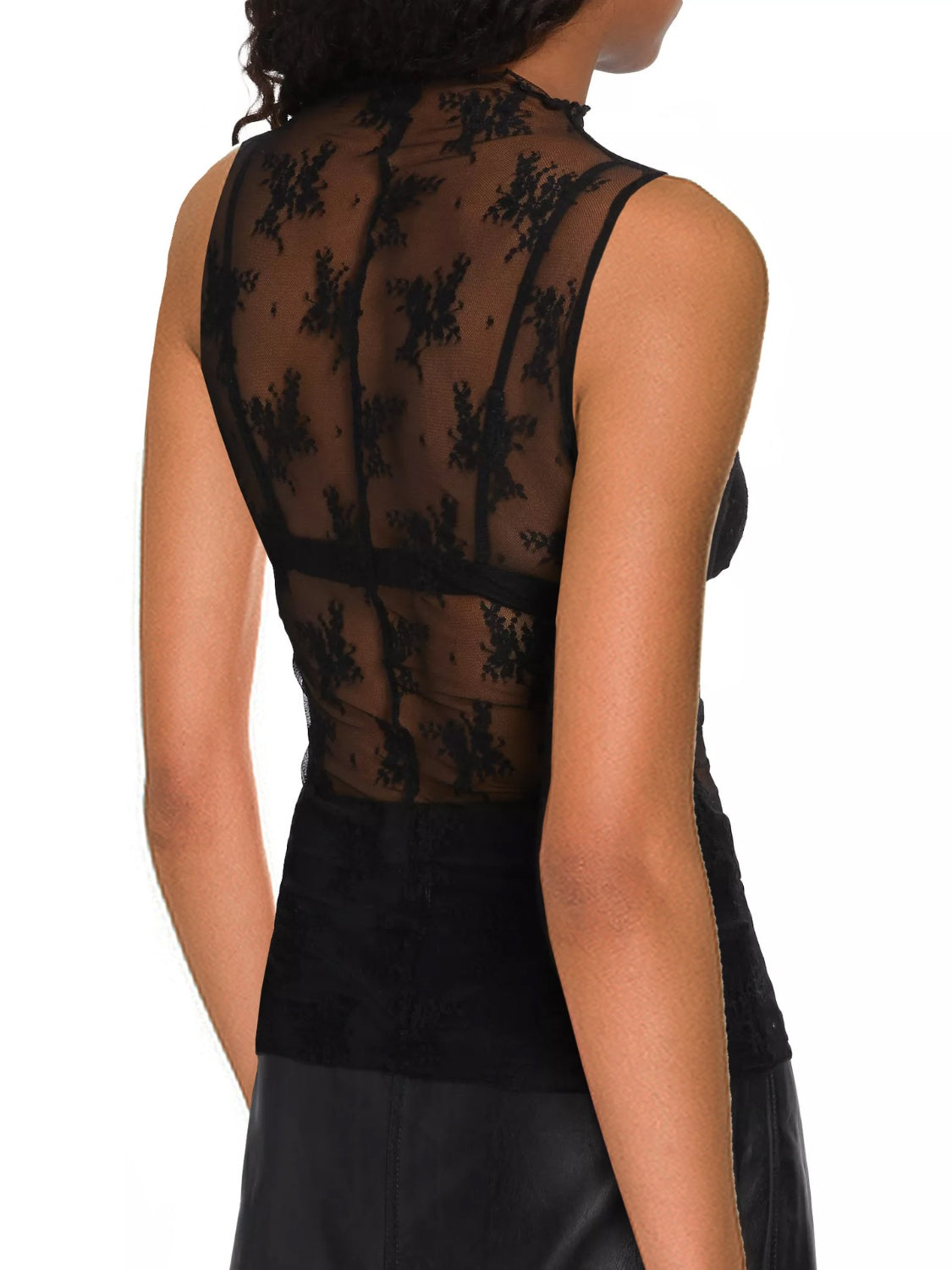 Lace Mock Neck Top - The Goddess Galleries