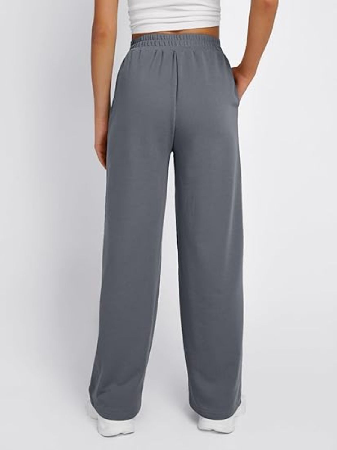 Elastic Waist Wide Leg Pants - The Goddess Galleries