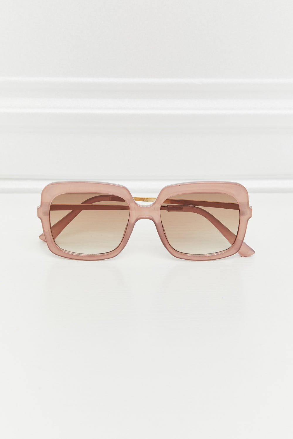 Square Metal-Plastic Hybrid Temple Sunglasses - The Goddess Galleries