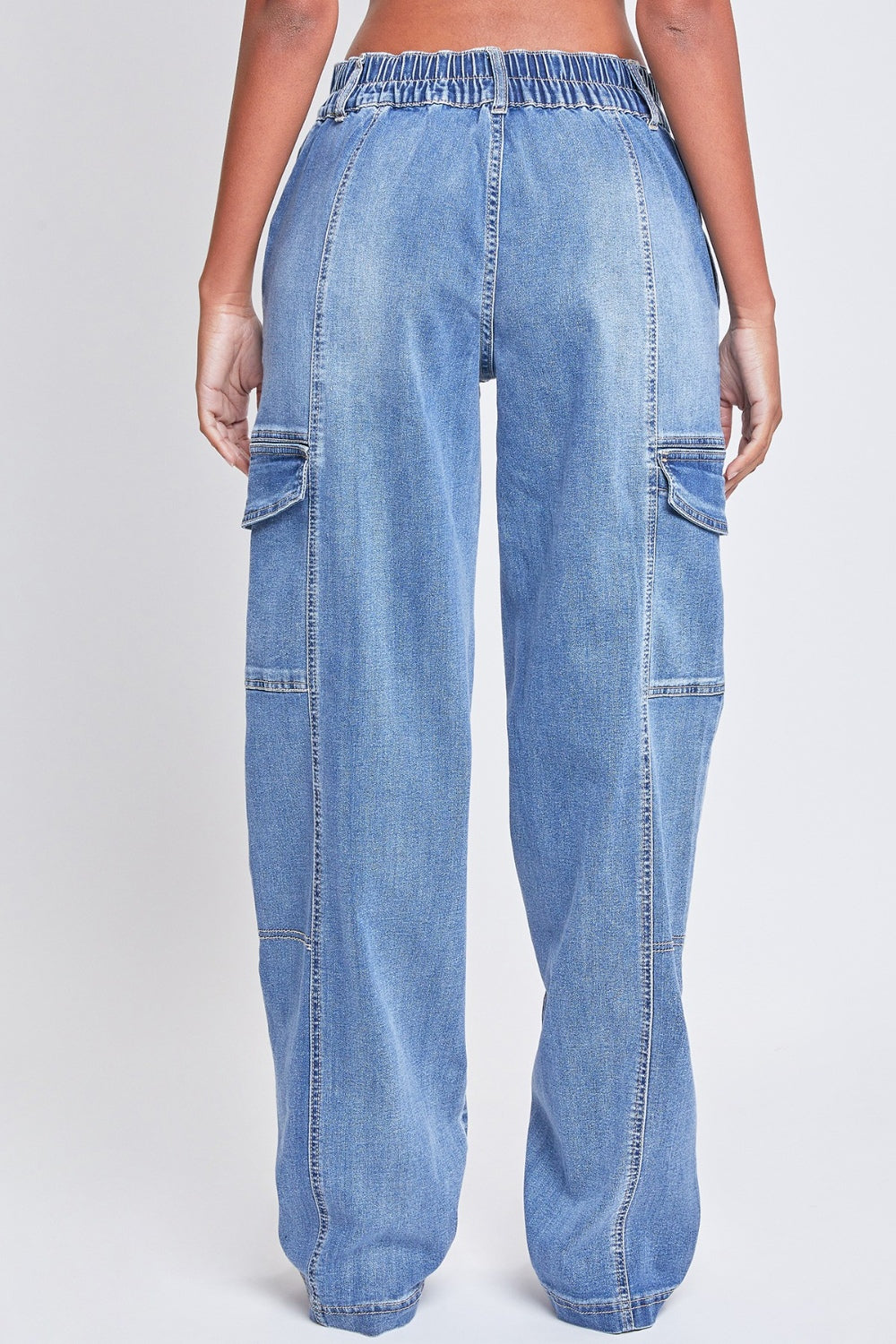 YMI Jeanswear High-Rise Straight Cargo Jeans - The Goddess Galleries