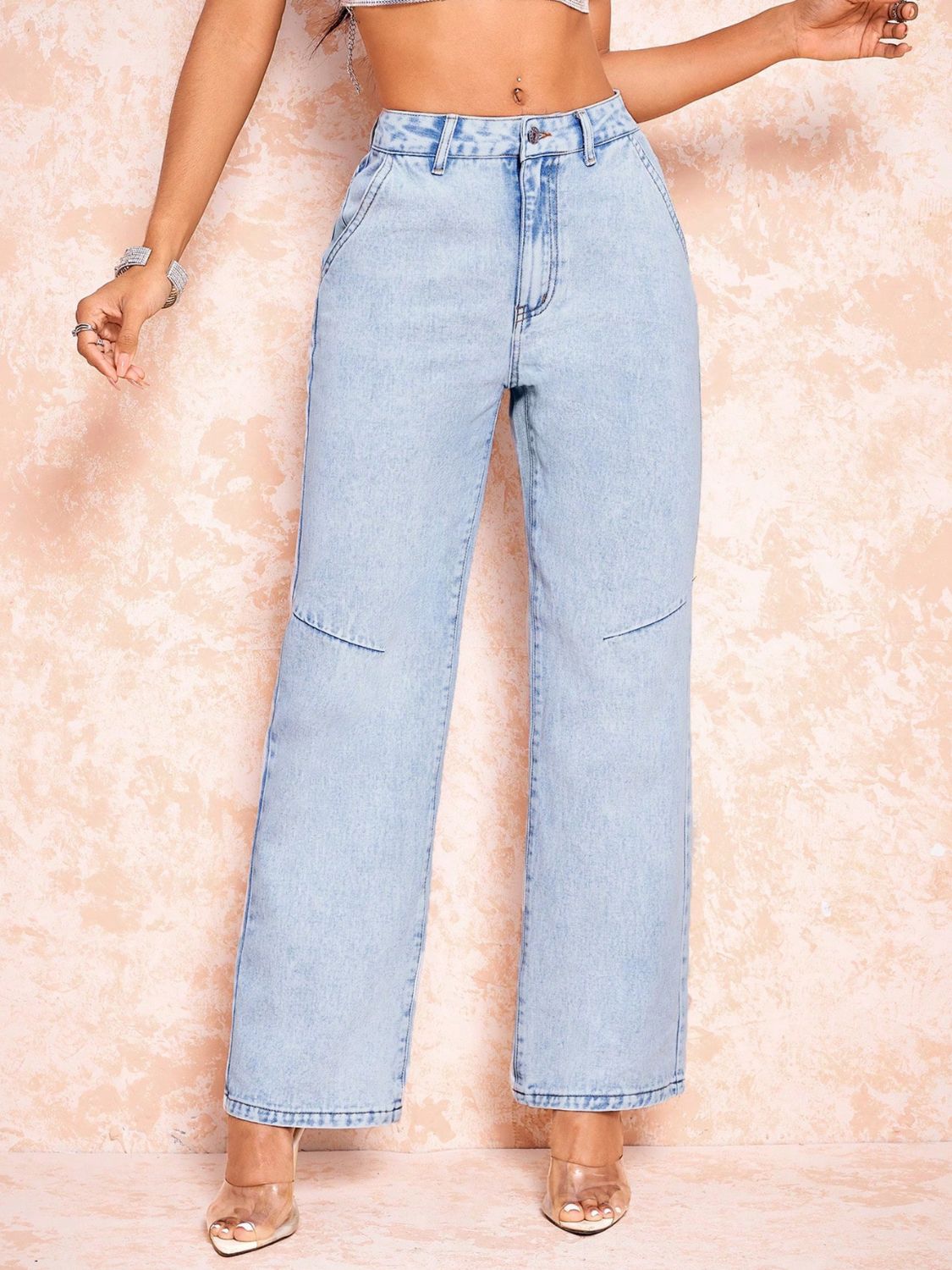 Straight Leg Jeans with Pockets - The Goddess Galleries