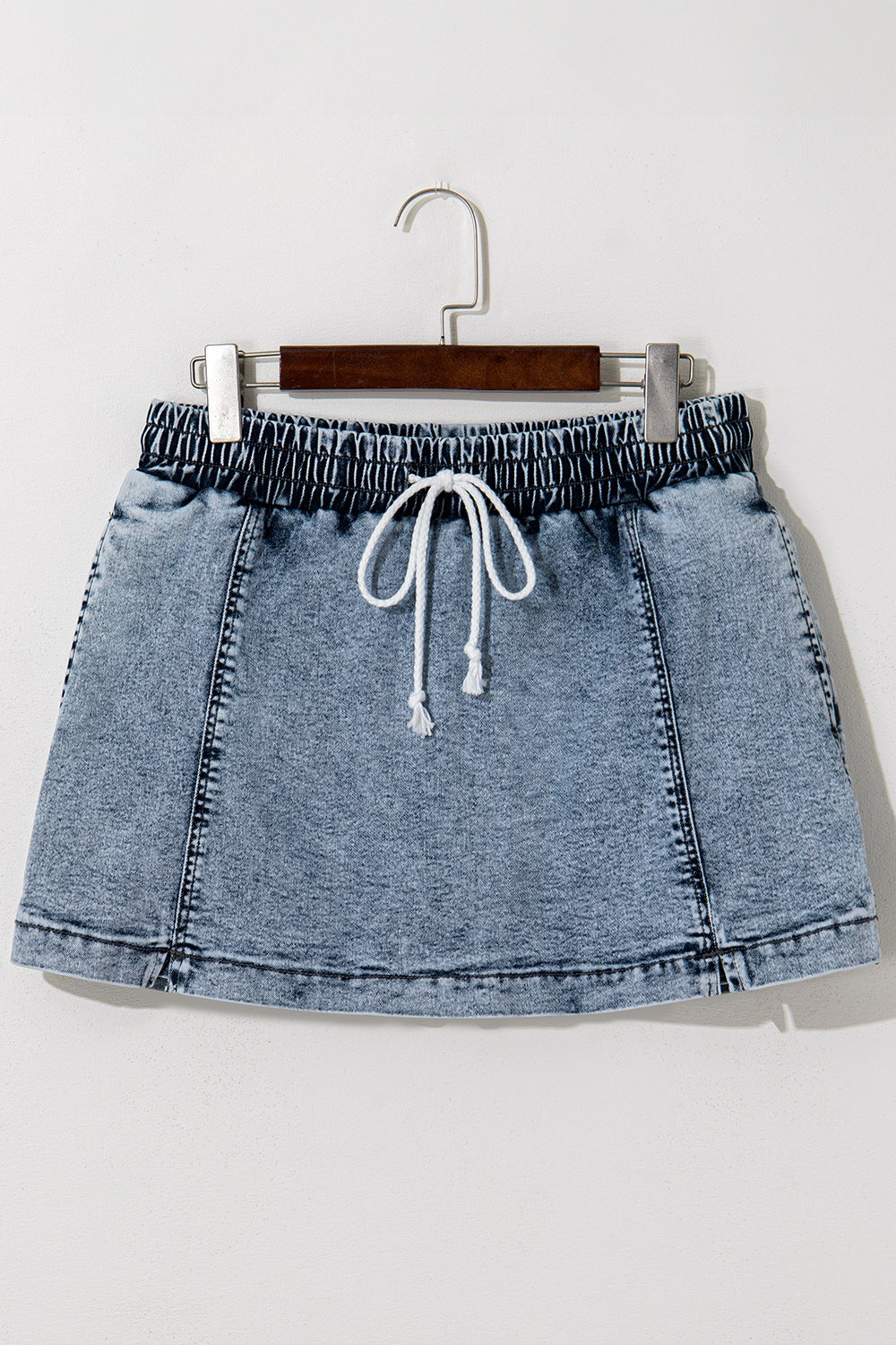 Drawstring High Waist Pocketed Denim Shorts - The Goddess Galleries