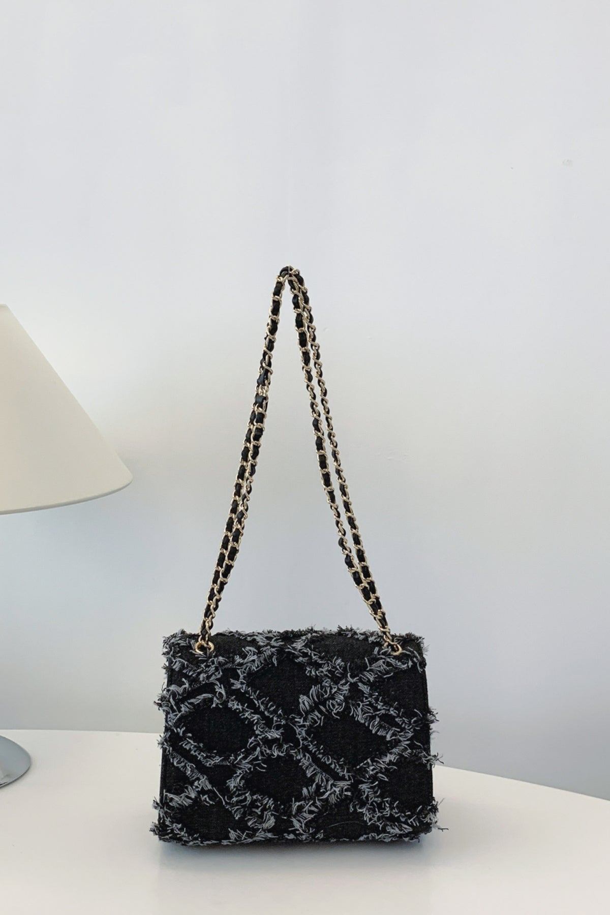 Raw Hem Denim Crossbody Bag - The Goddess Galleries