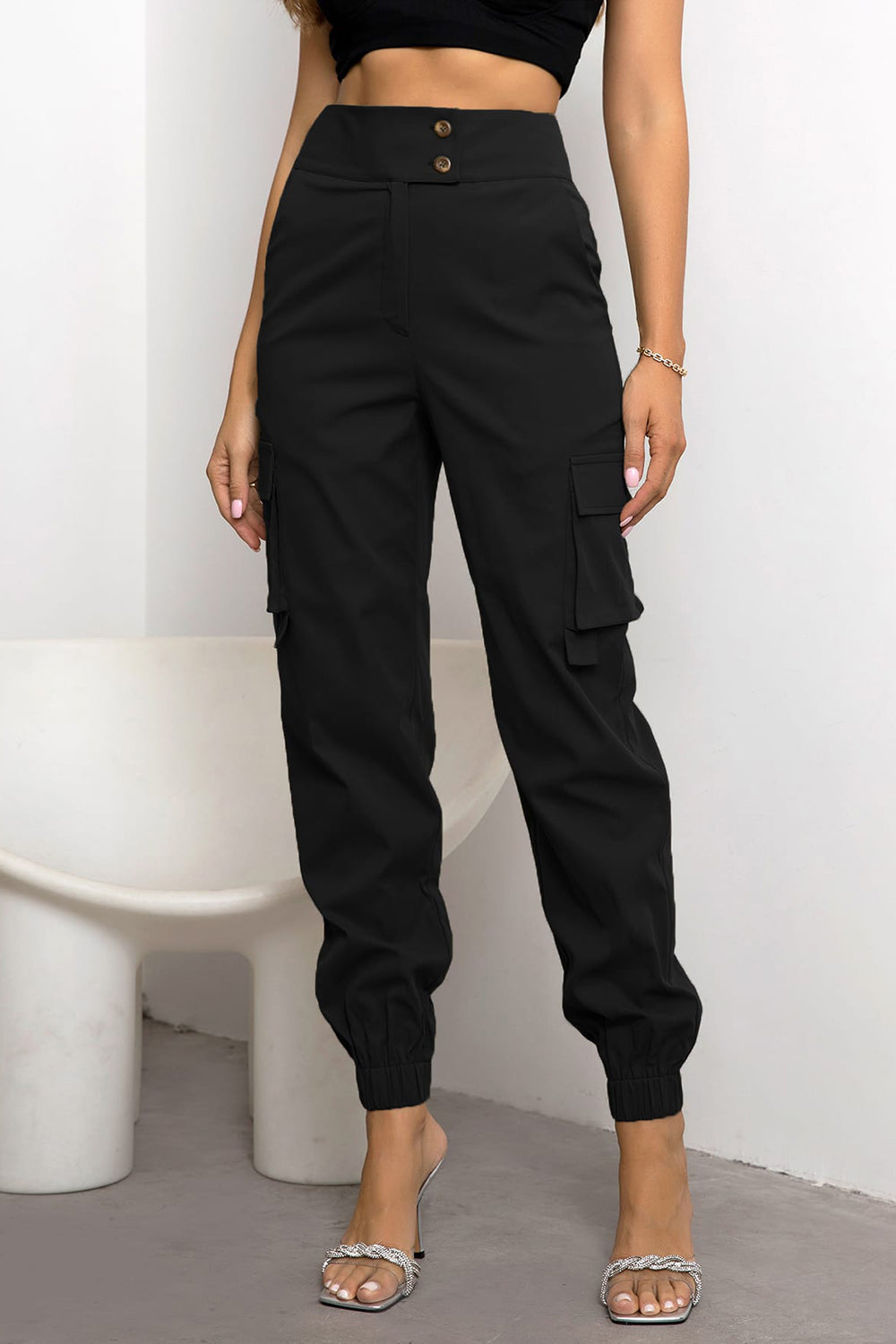 High Waist Cargo Pants - The Goddess Galleries