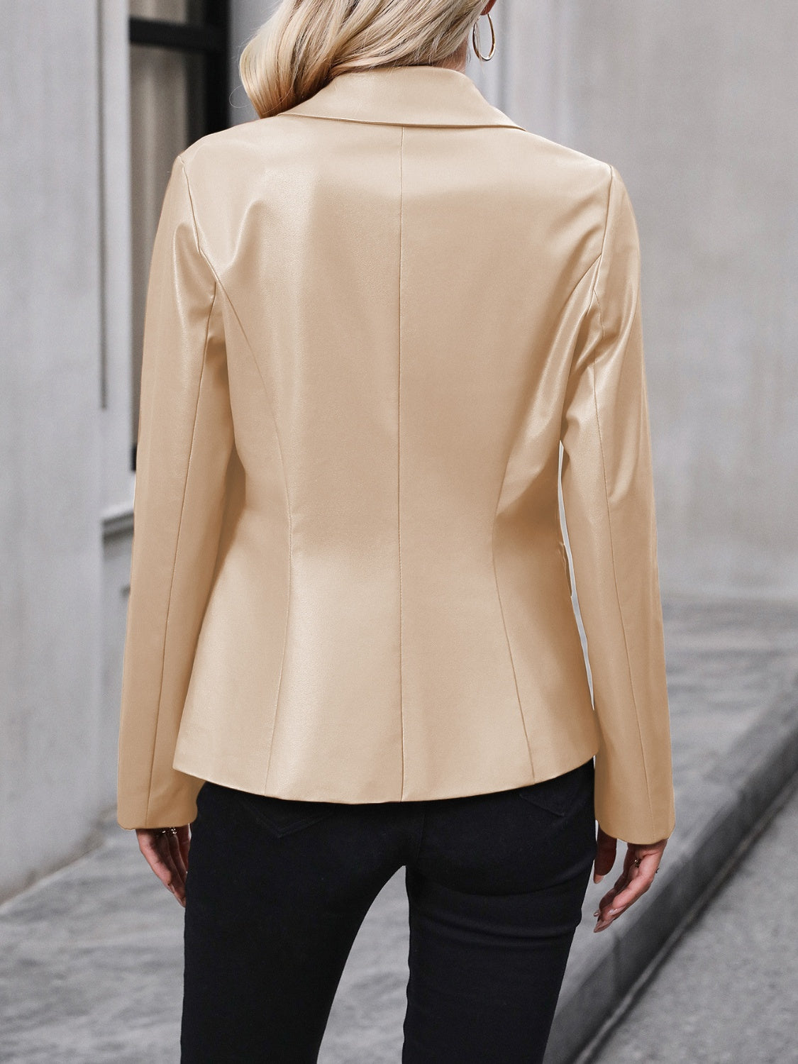 Ivy Lane Button Up Collared Neck Blazer - The Goddess Galleries