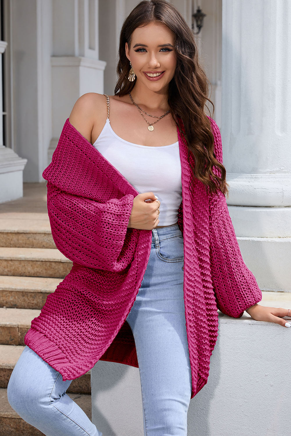 Open Front Longline Cardigan - The Goddess Galleries
