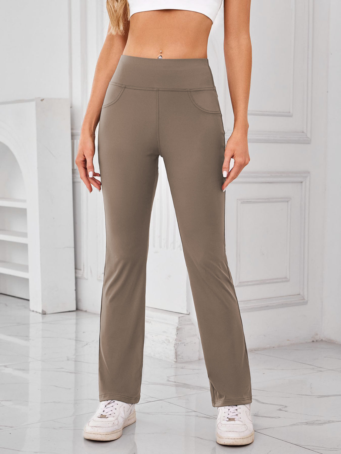 Lovelet High Waist Active Pants with Pockets - The Goddess Galleries