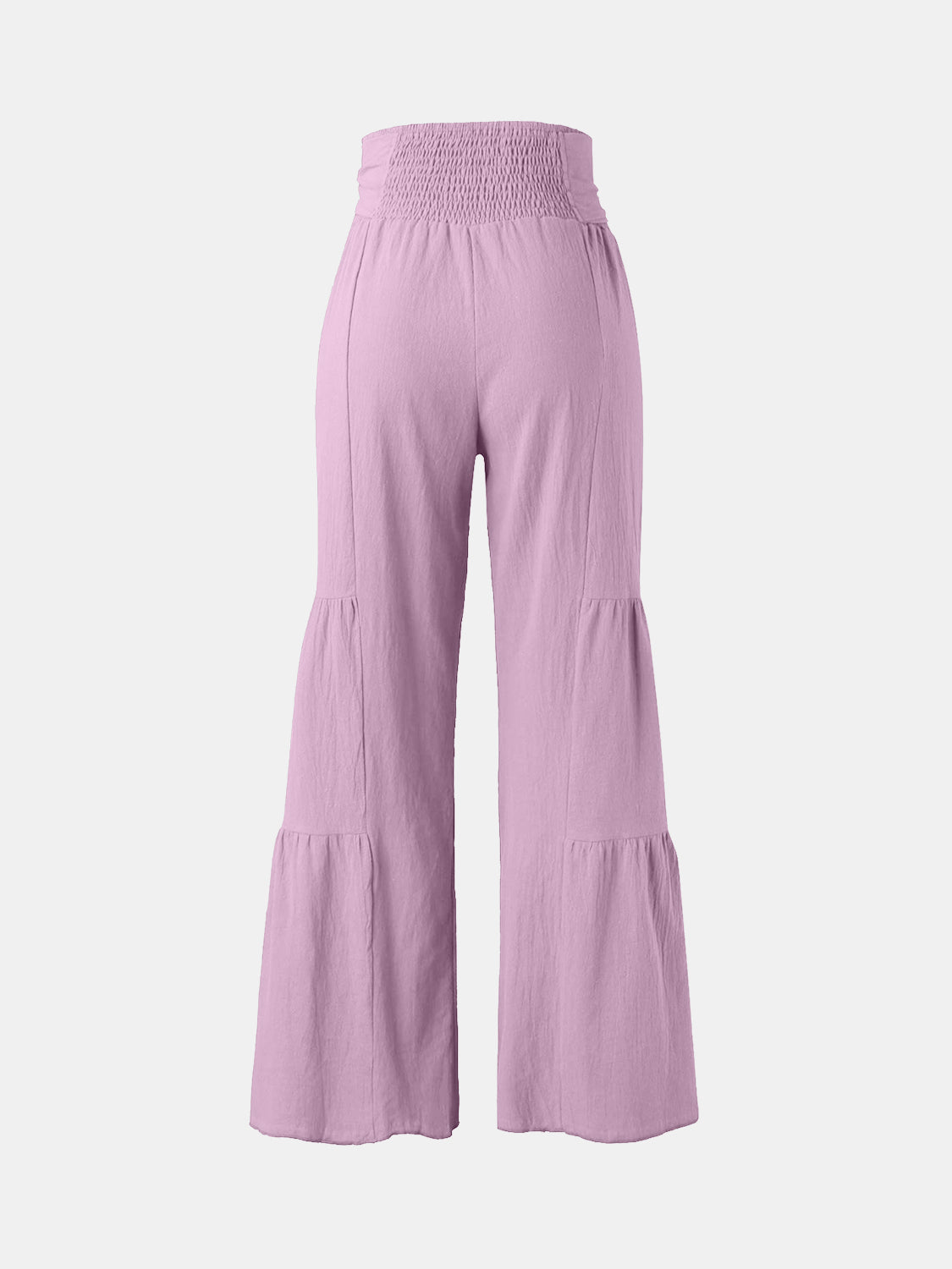 Tied Ruched Wide Leg Pants - The Goddess Galleries
