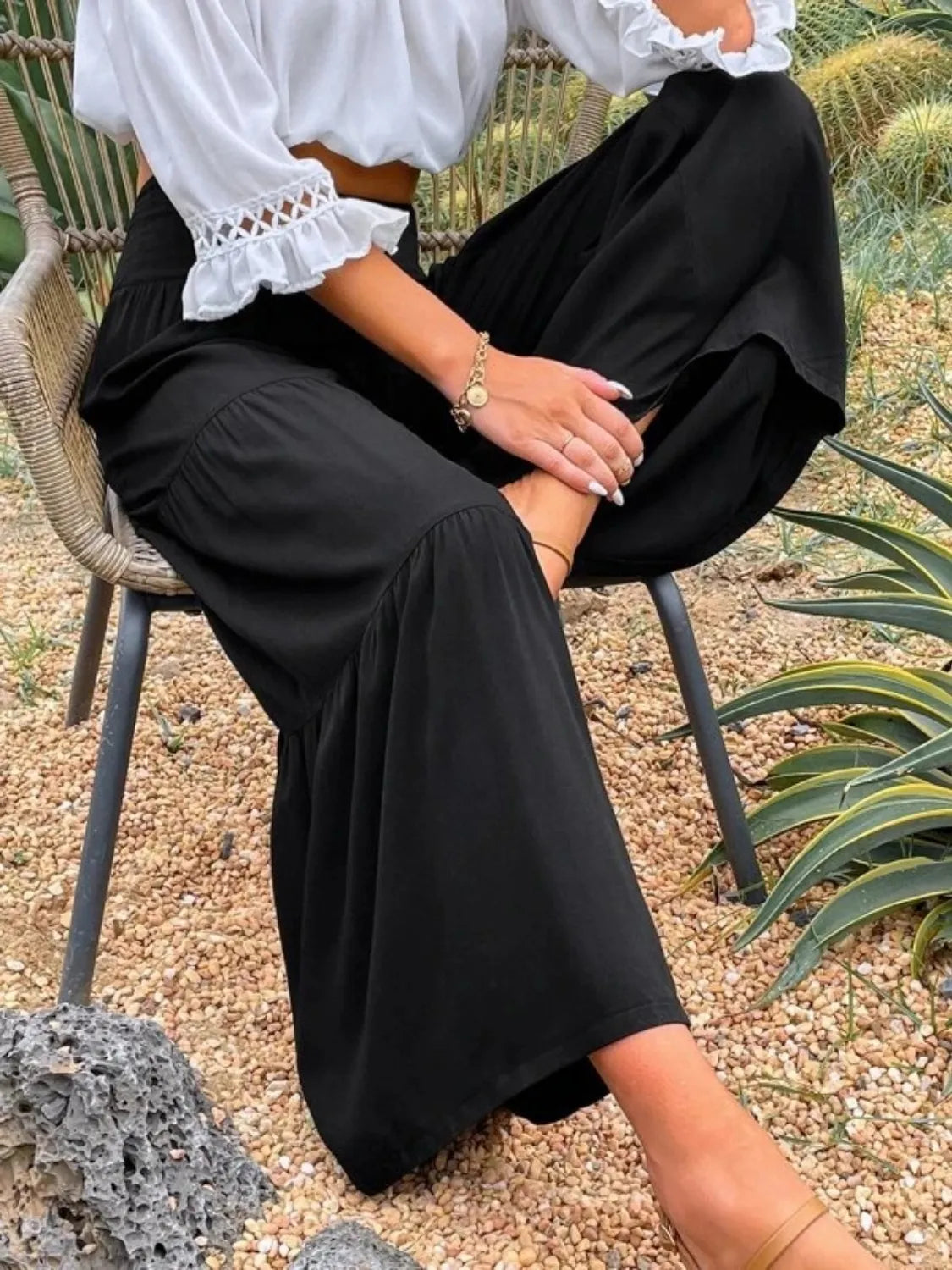 High Waist Wide Leg Pants - The Goddess Galleries