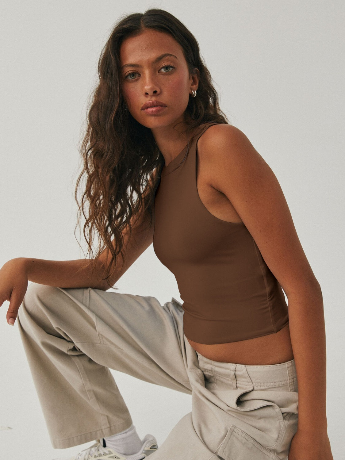 Round Neck Cropped Tank - The Goddess Galleries