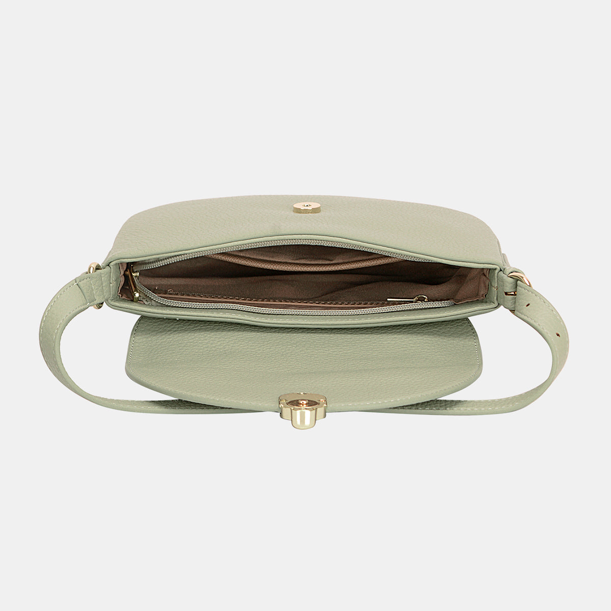 David Jones Metal Buckle Shoulder Bag - The Goddess Galleries