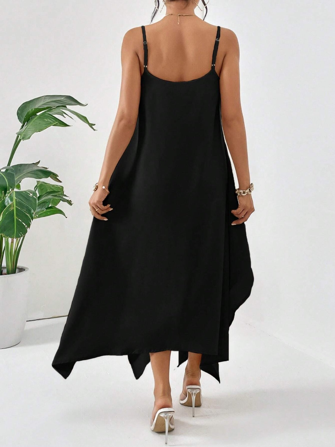 Scoop Neck Midi Cami Dress - The Goddess Galleries