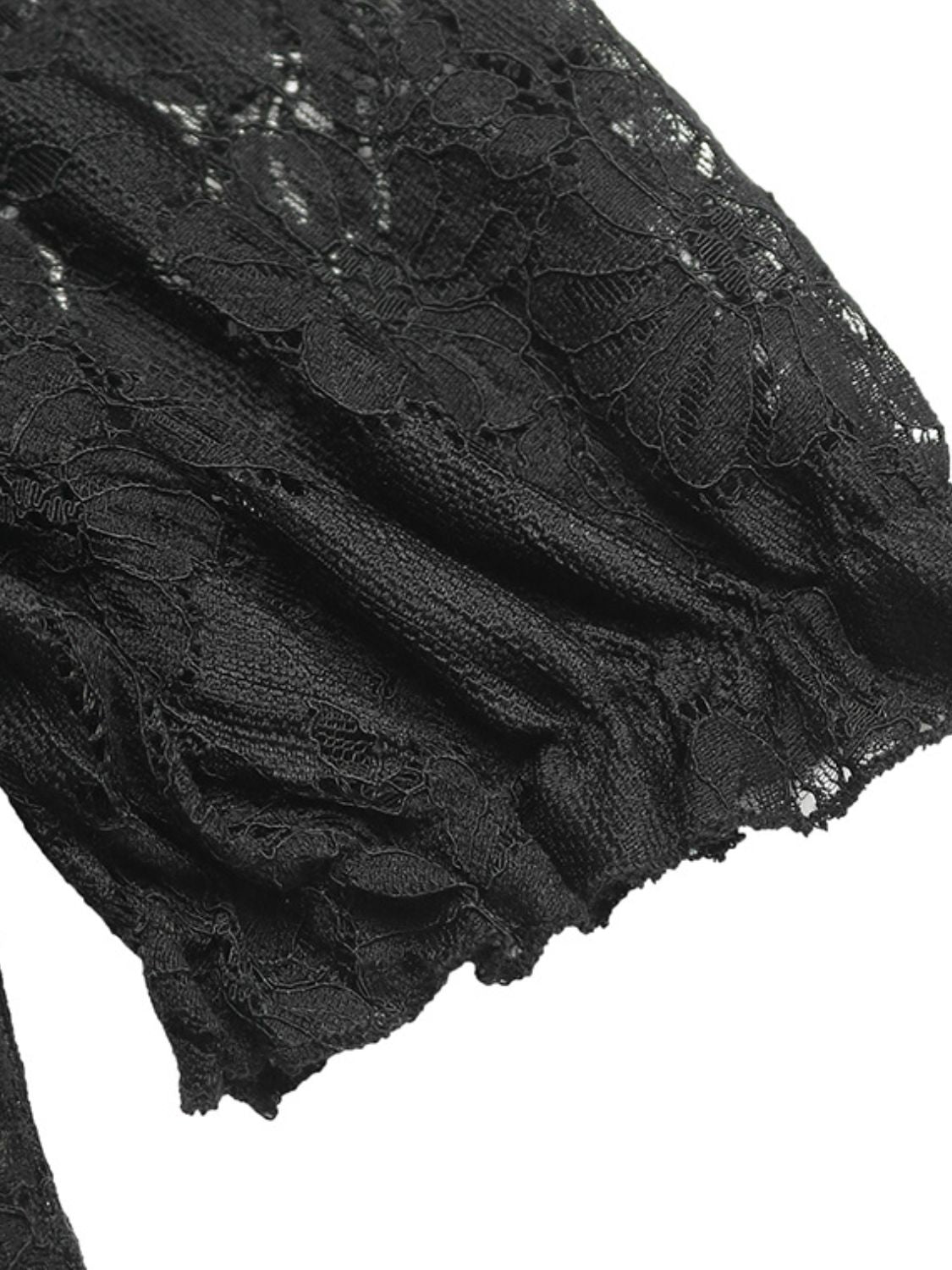 Perfee Button Down Short Sleeve Lace Shirt - The Goddess Galleries