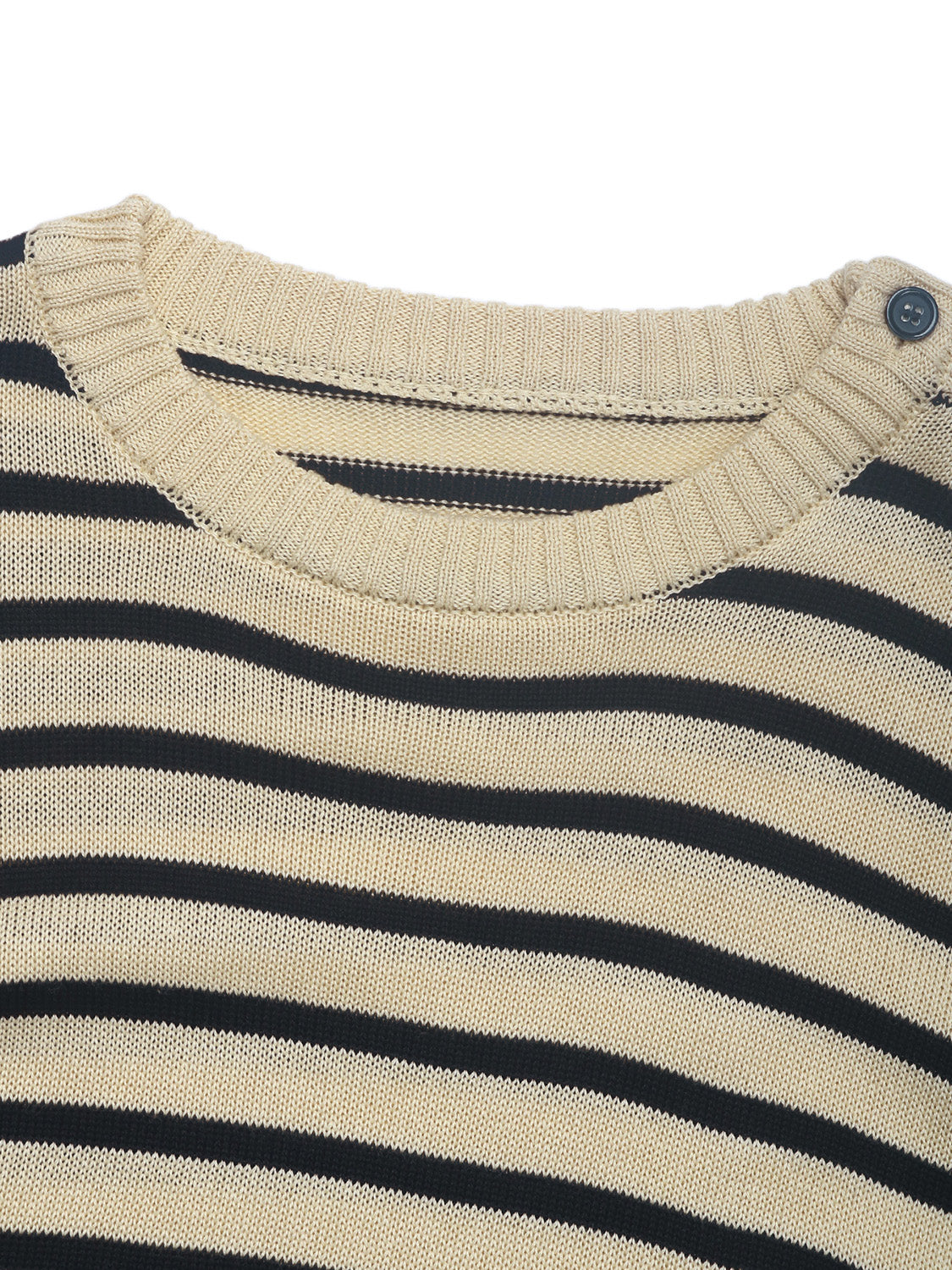 Perfee Striped Round Neck Long Sleeve Knit Top - The Goddess Galleries
