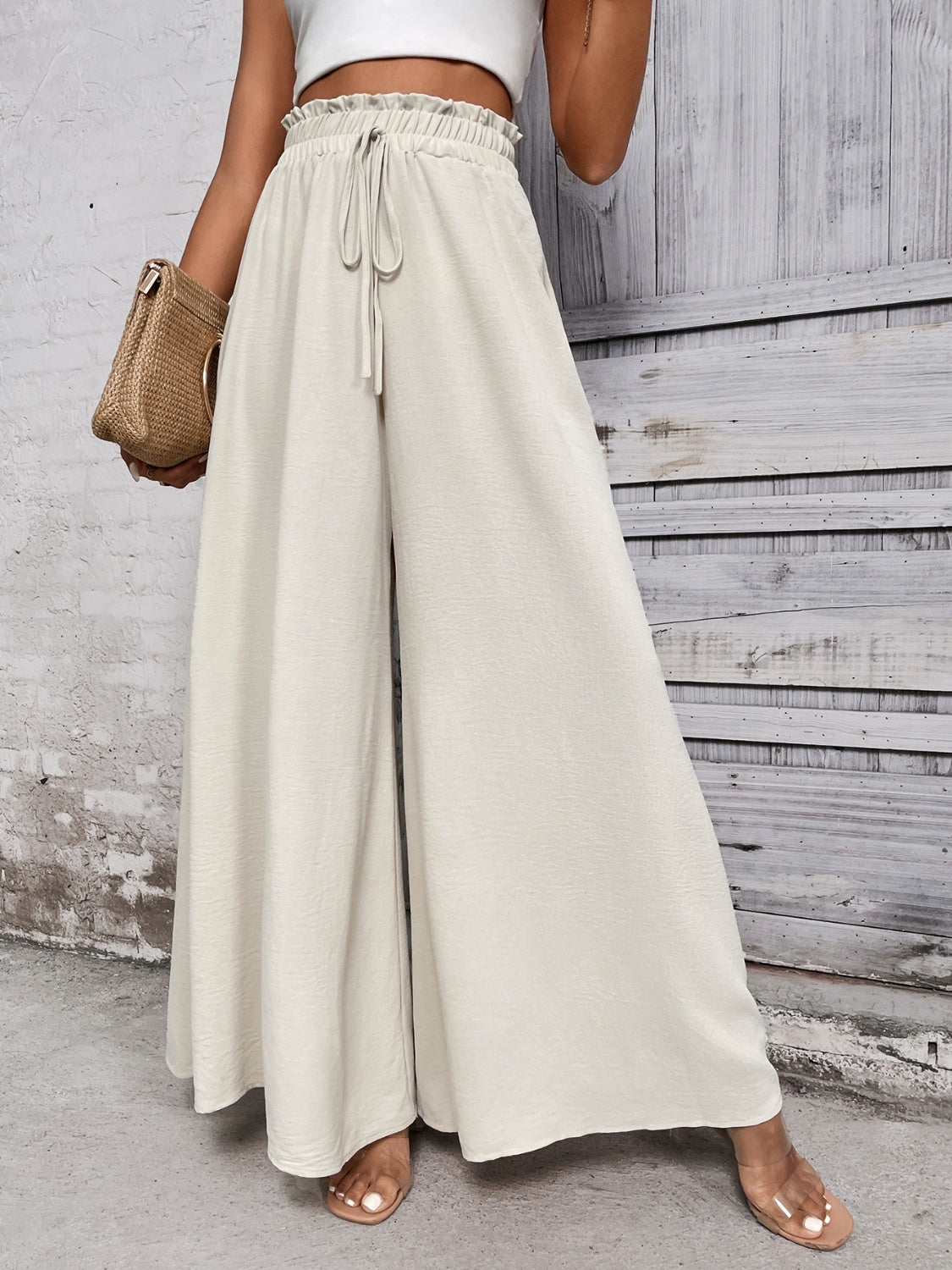 Honey Tied High Waist Wide Leg Pants - The Goddess Galleries