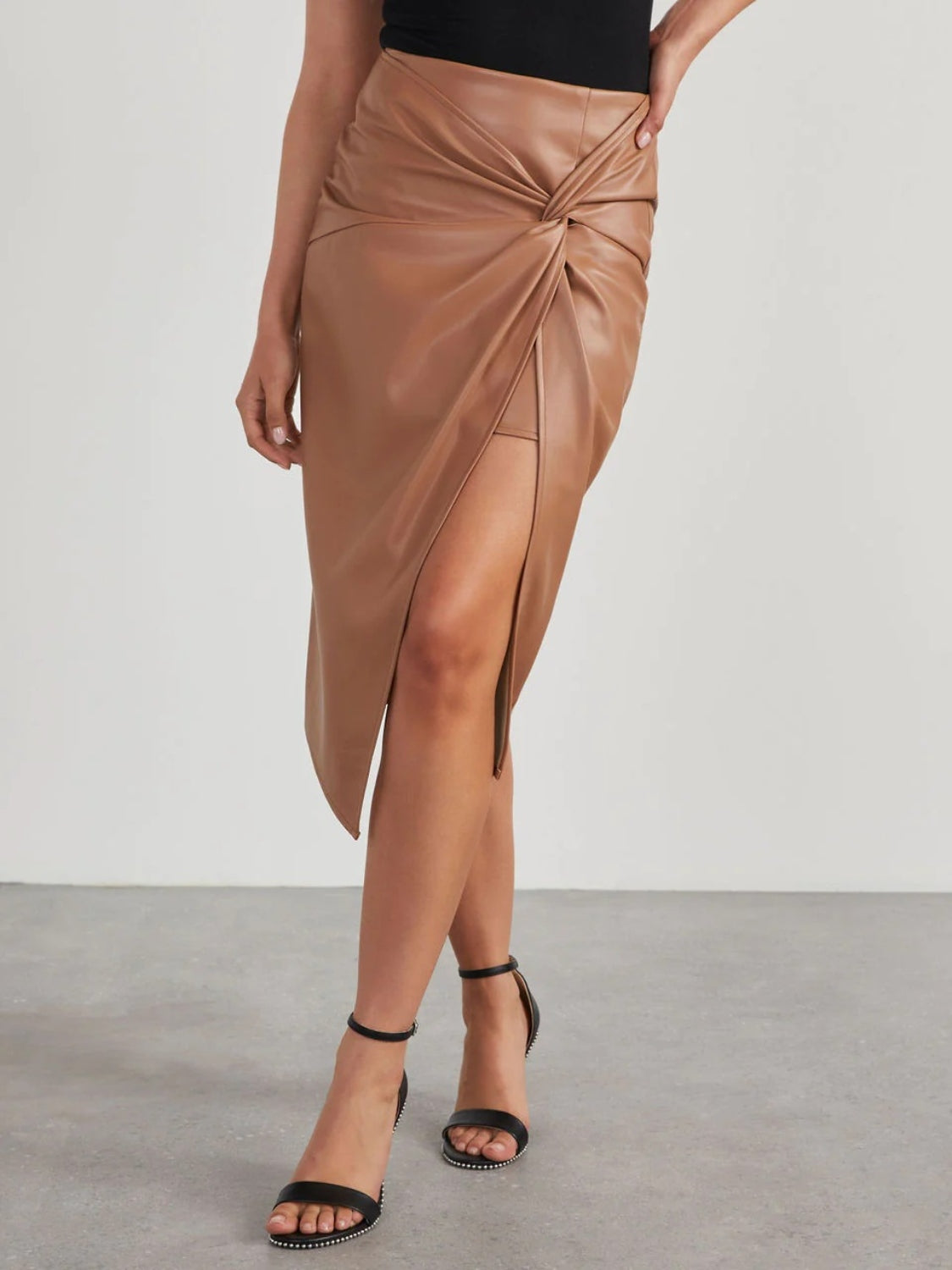 Twist Detail High Waist Skirt - The Goddess Galleries