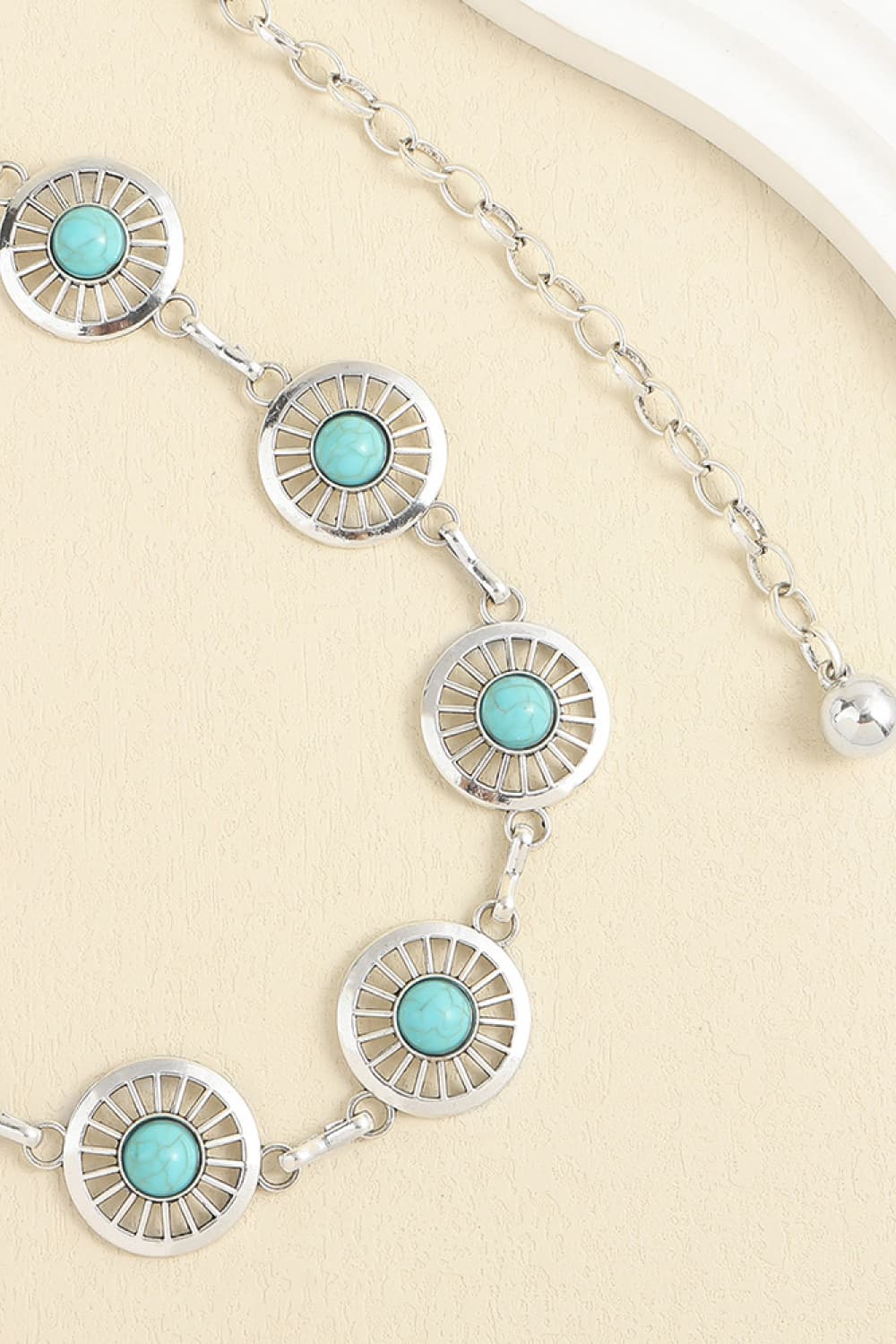 Vintage Turquoise Alloy Belt - The Goddess Galleries