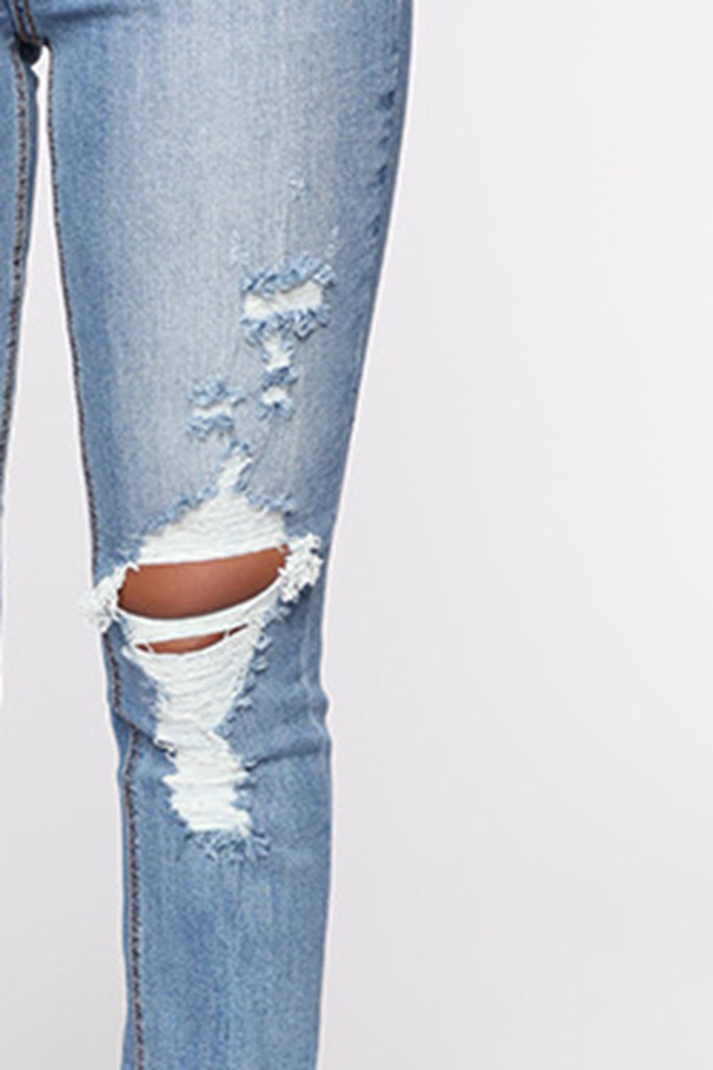 Distressed Slit Jeans - The Goddess Galleries