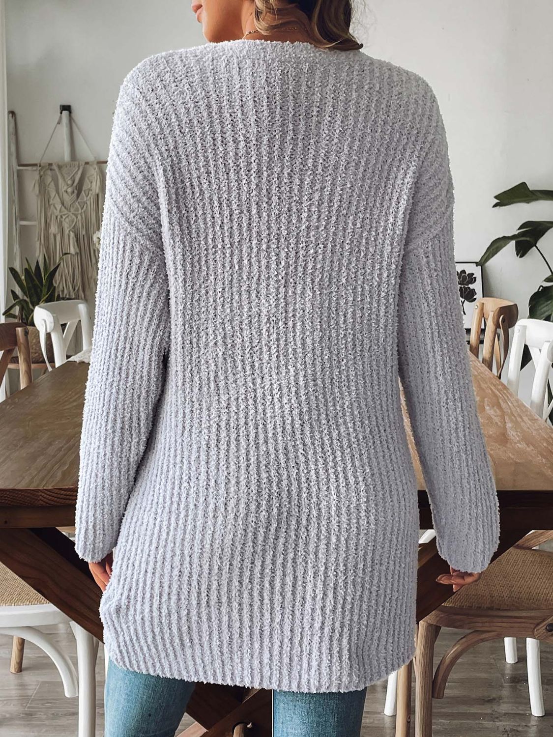 Open Front Long Sleeve Cardigan - The Goddess Galleries