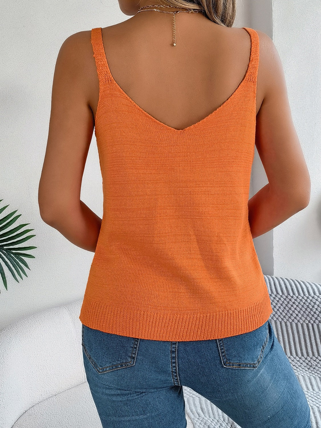 Openwork Scoop Neck Knit Vest - The Goddess Galleries