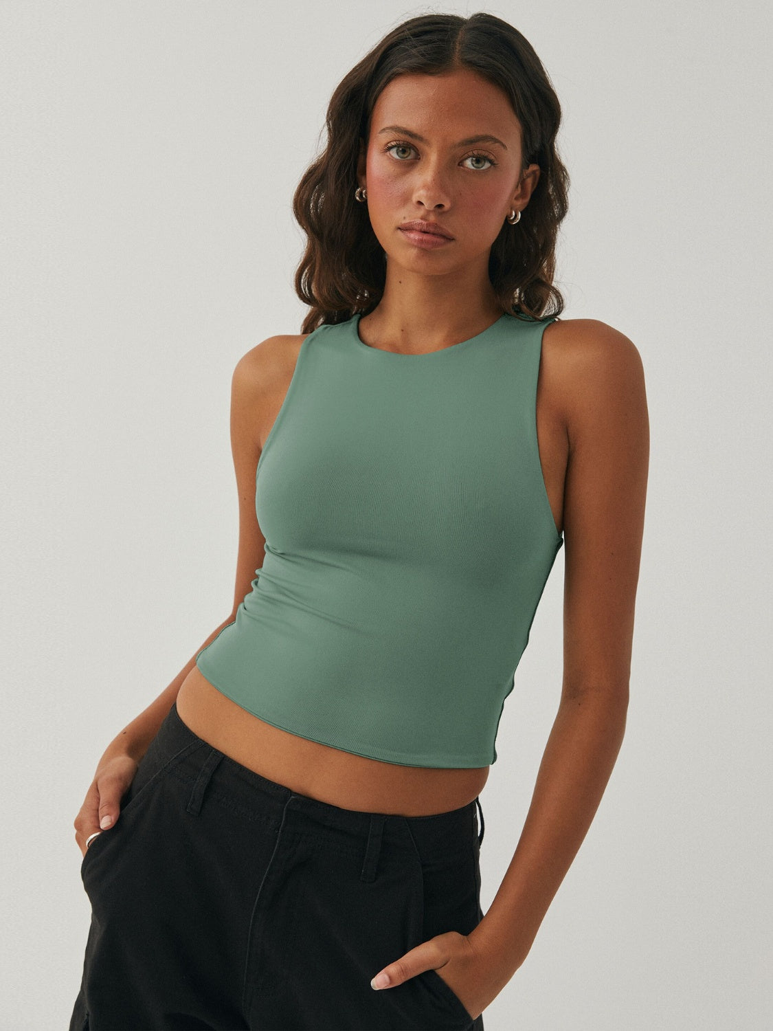Round Neck Cropped Tank - The Goddess Galleries