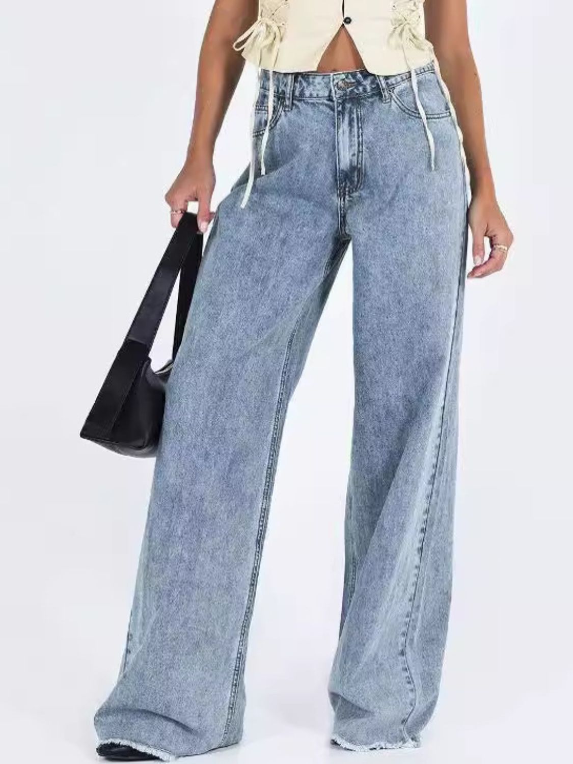 Wide Leg Jeans with Pockets - The Goddess Galleries