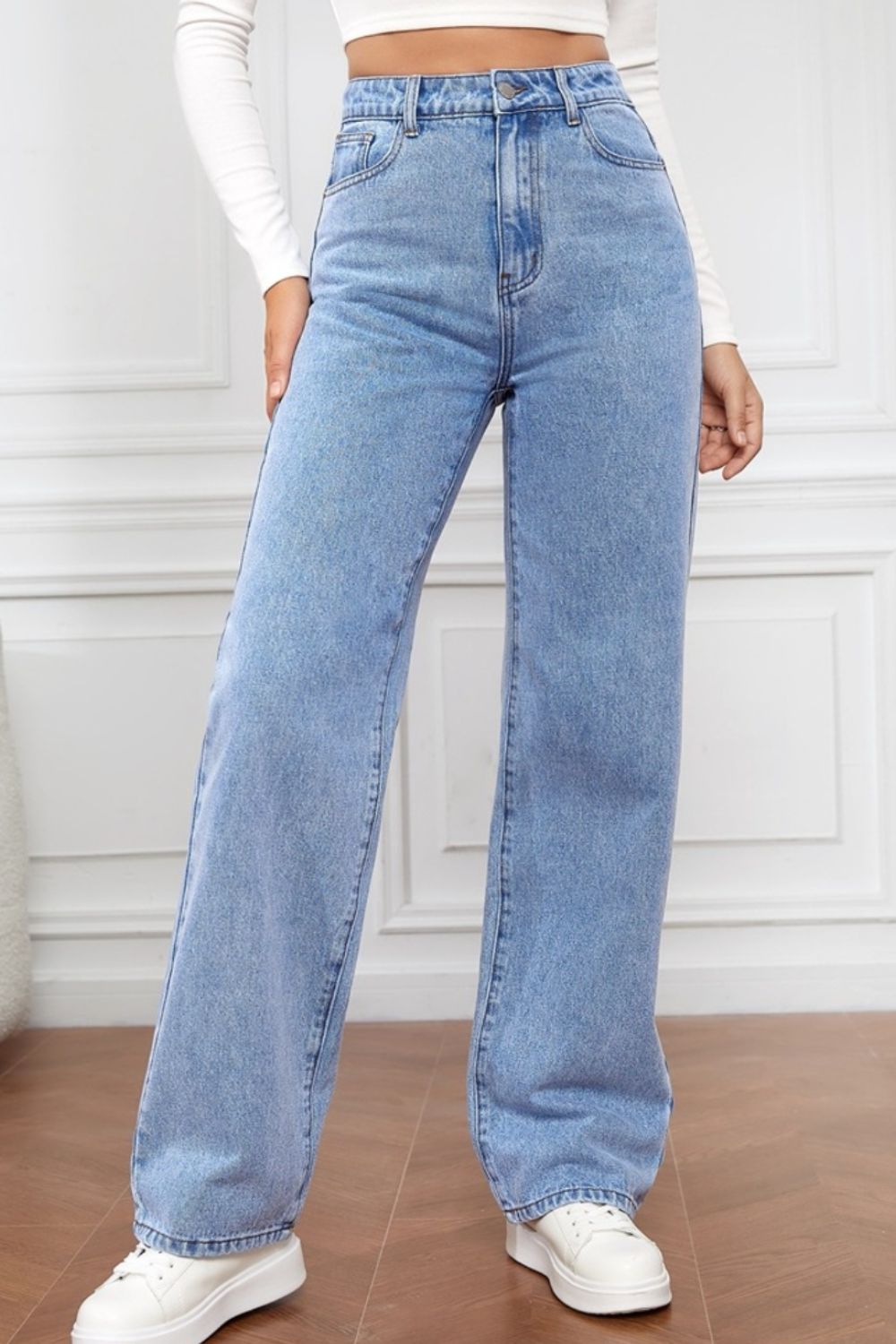 High Waist Straight Jeans - The Goddess Galleries