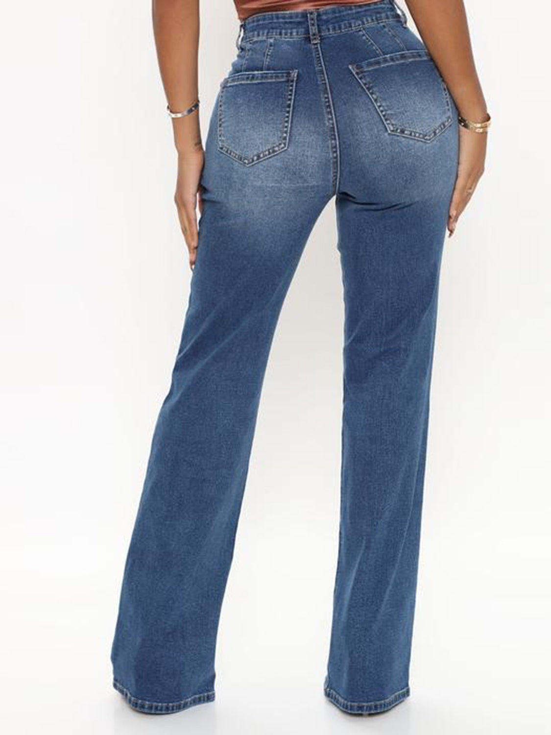 Raw Hem High Waist Jeans - The Goddess Galleries