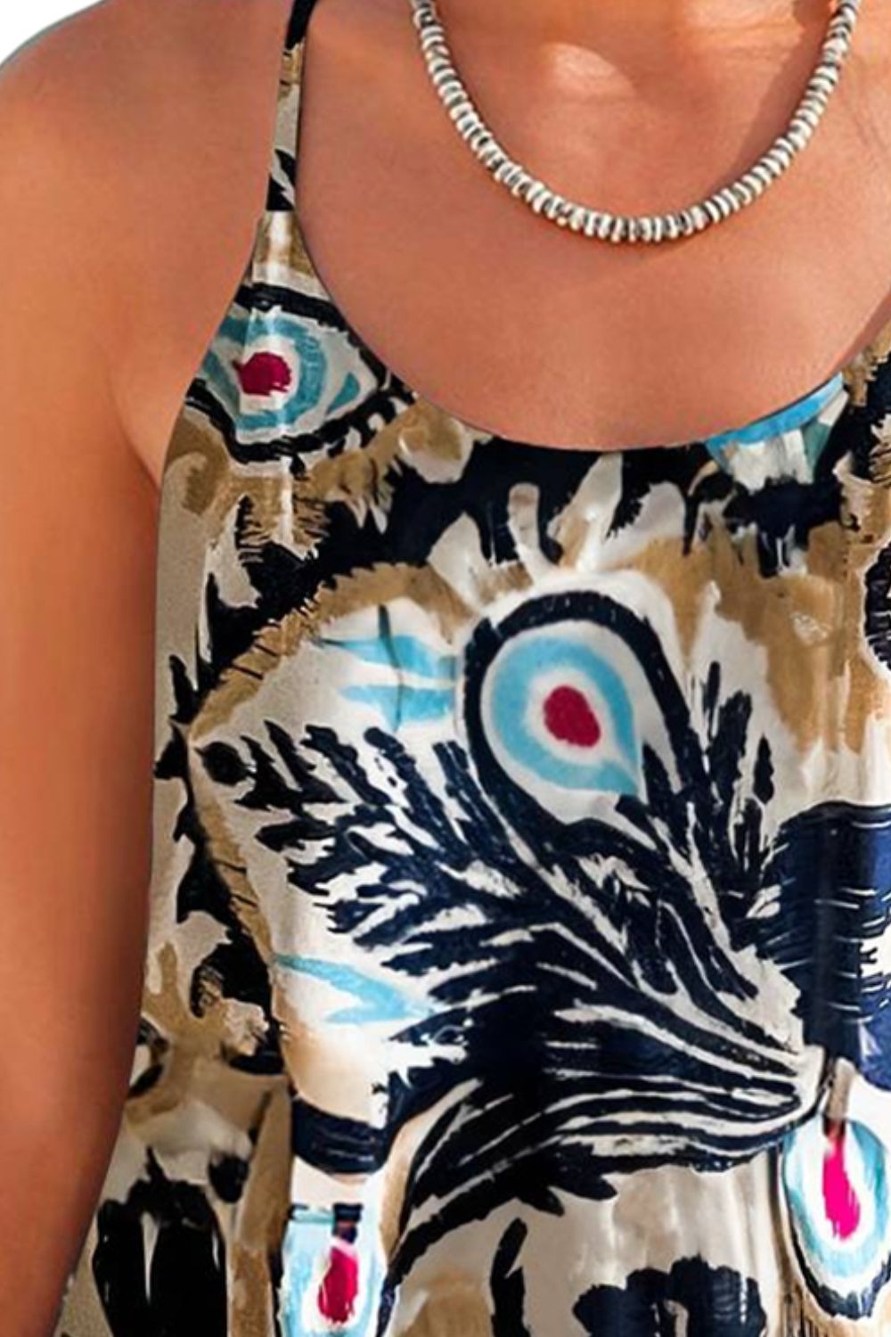 Printed Scoop Neck Cami - The Goddess Galleries