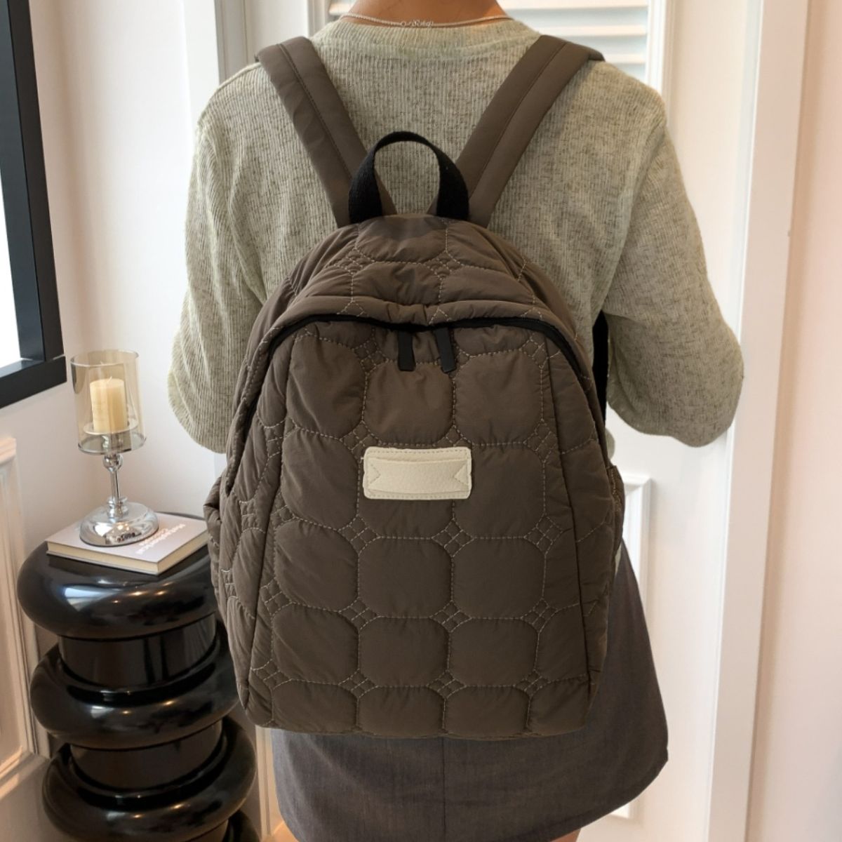 Quilted Polyester Backpack Bag - The Goddess Galleries