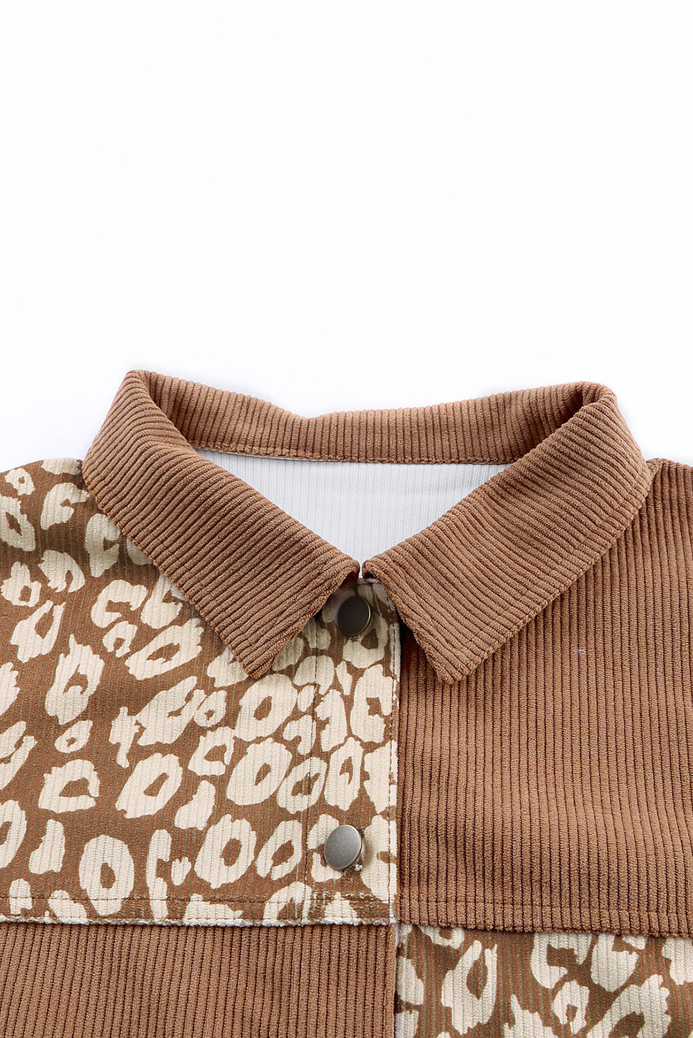 Leopard Button Up Drop Shoulder Jacket - The Goddess Galleries