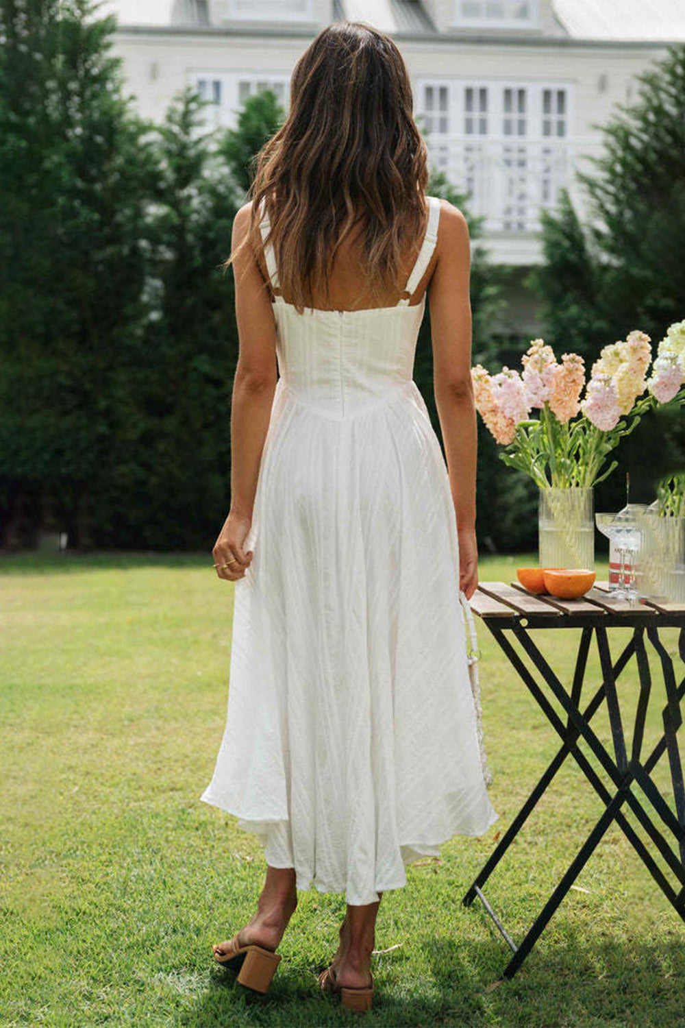 Square Neck Wide Strap Cami Dress - The Goddess Galleries