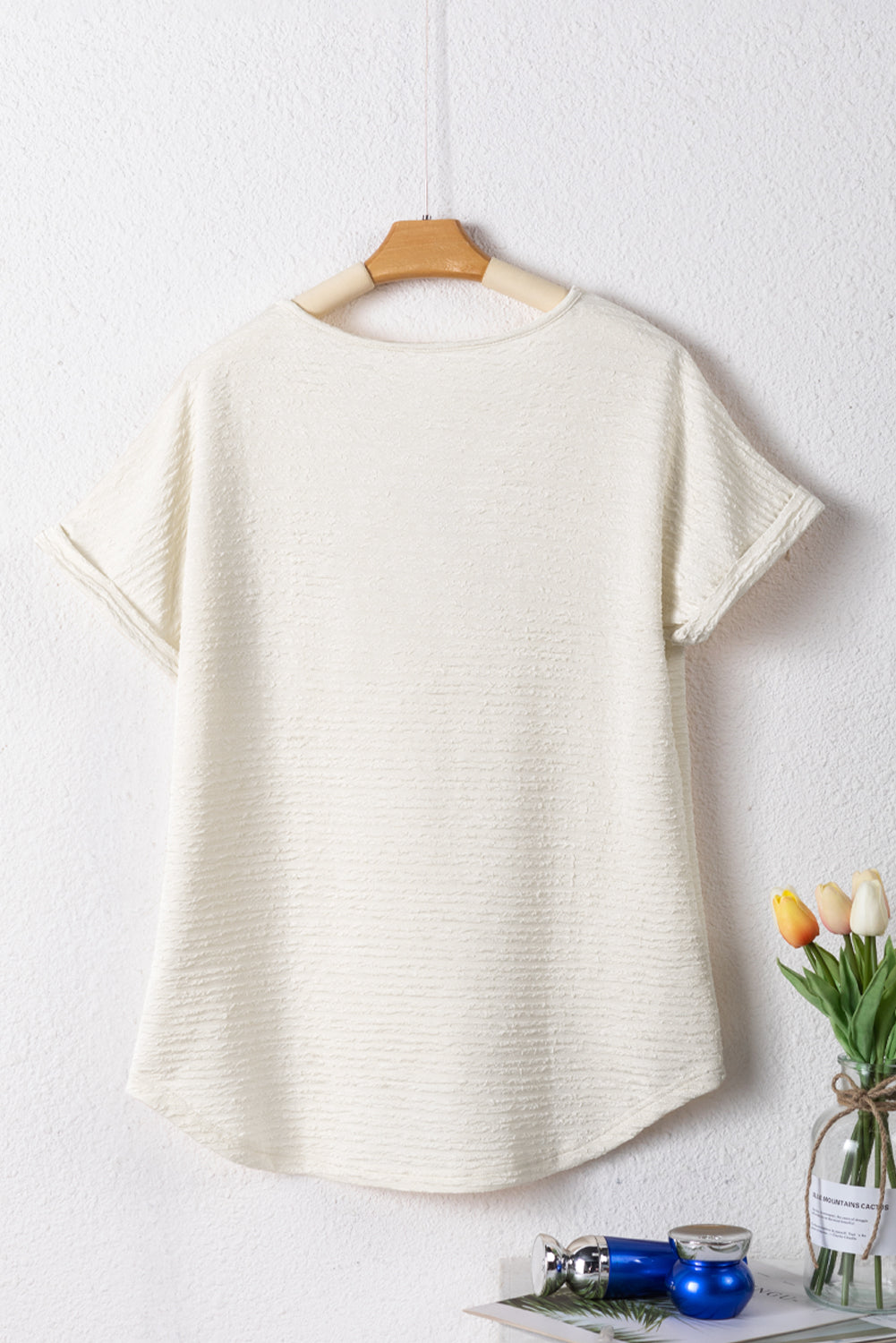 V-Neck Short Sleeve Blouse - The Goddess Galleries