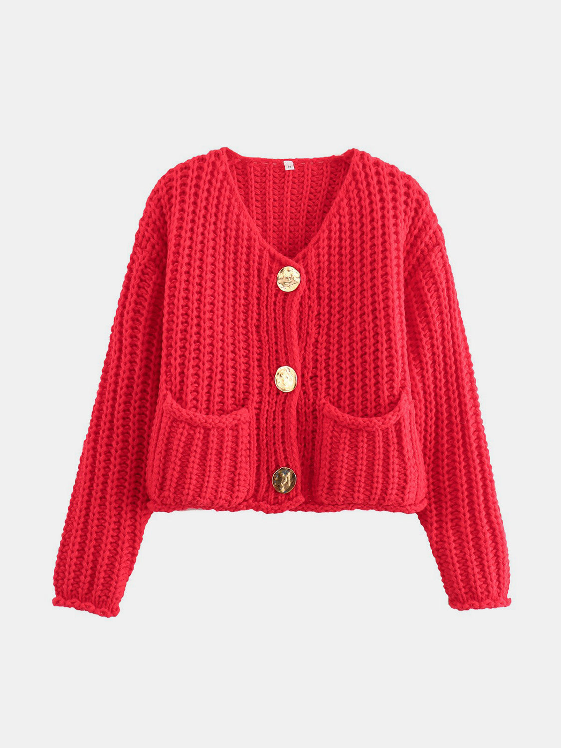 Button Down Long Sleeve Cardigan - The Goddess Galleries
