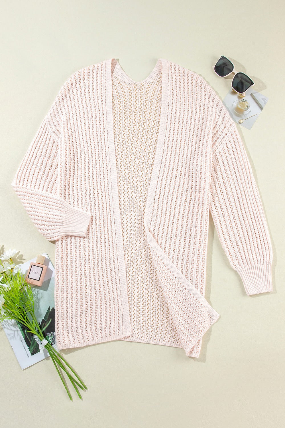 Open Front Long Sleeve Cardigan - The Goddess Galleries
