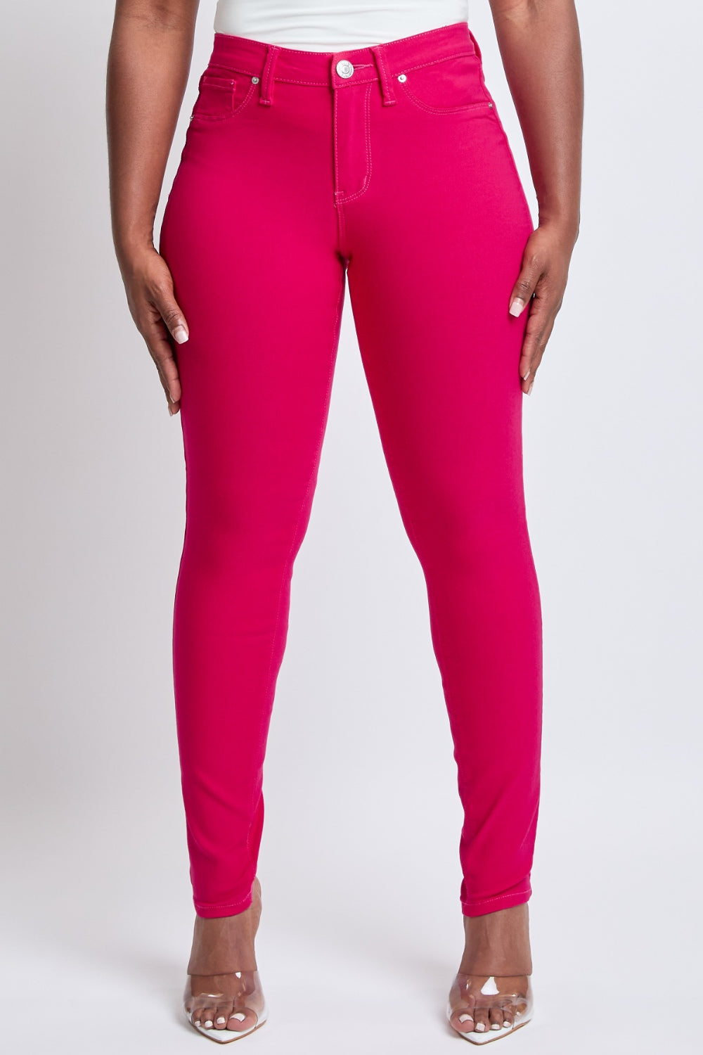 YMI Jeanswear Hyperstretch Mid-Rise Skinny Jeans - The Goddess Galleries