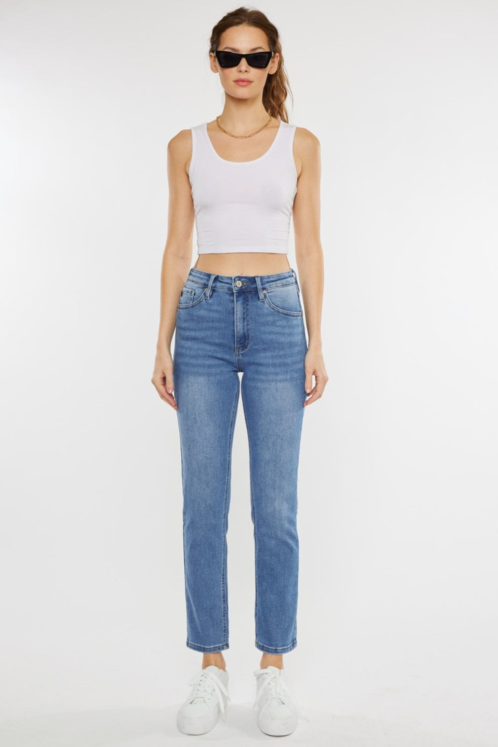 Kancan Full Size Cat's Whiskers High Waist Jeans - The Goddess Galleries
