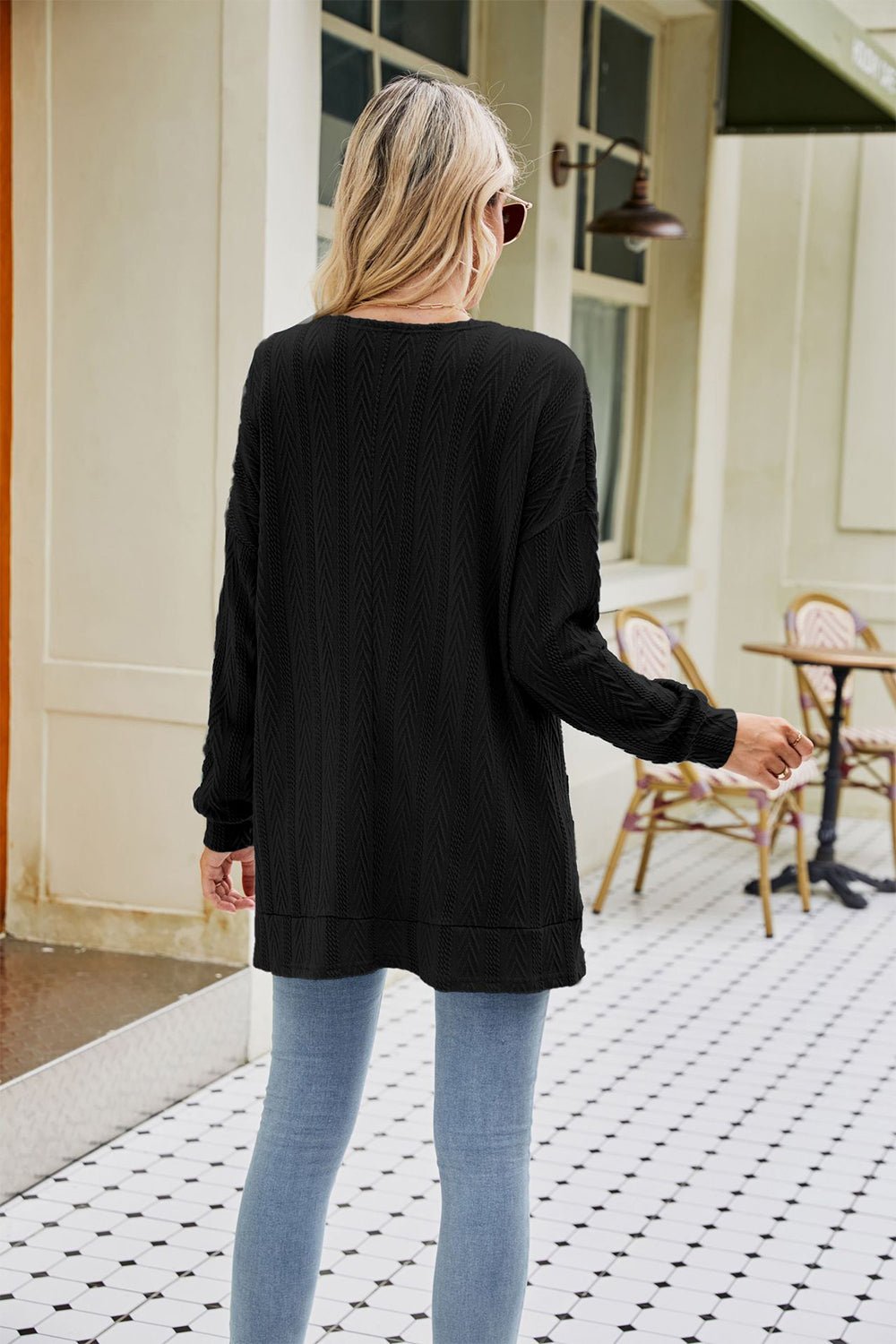 Long Sleeve Pocketed Cardigan - The Goddess Galleries