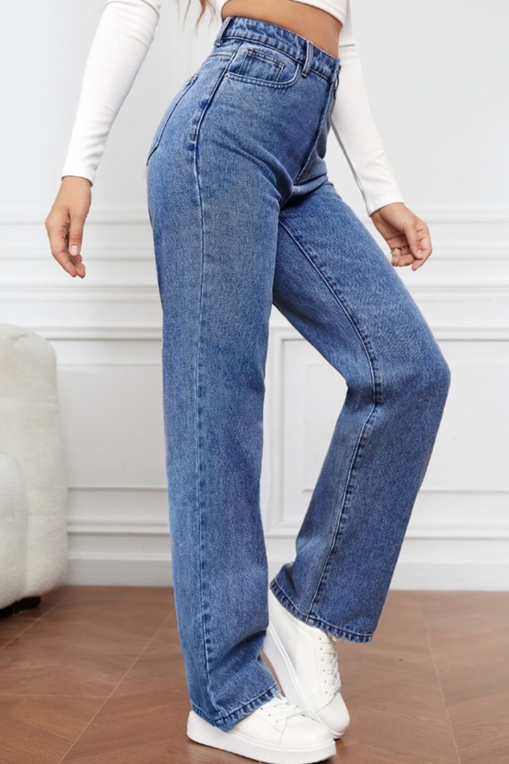 High Waist Straight Jeans - The Goddess Galleries