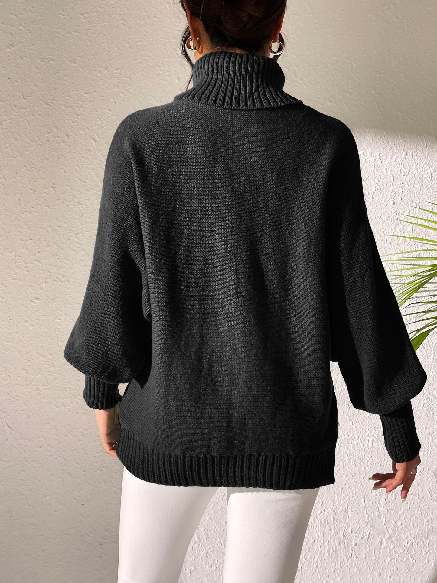 Turtleneck Long Sleeve Sweater - The Goddess Galleries