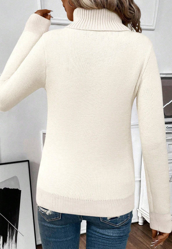 Turtleneck Long Sleeve Sweater - The Goddess Galleries