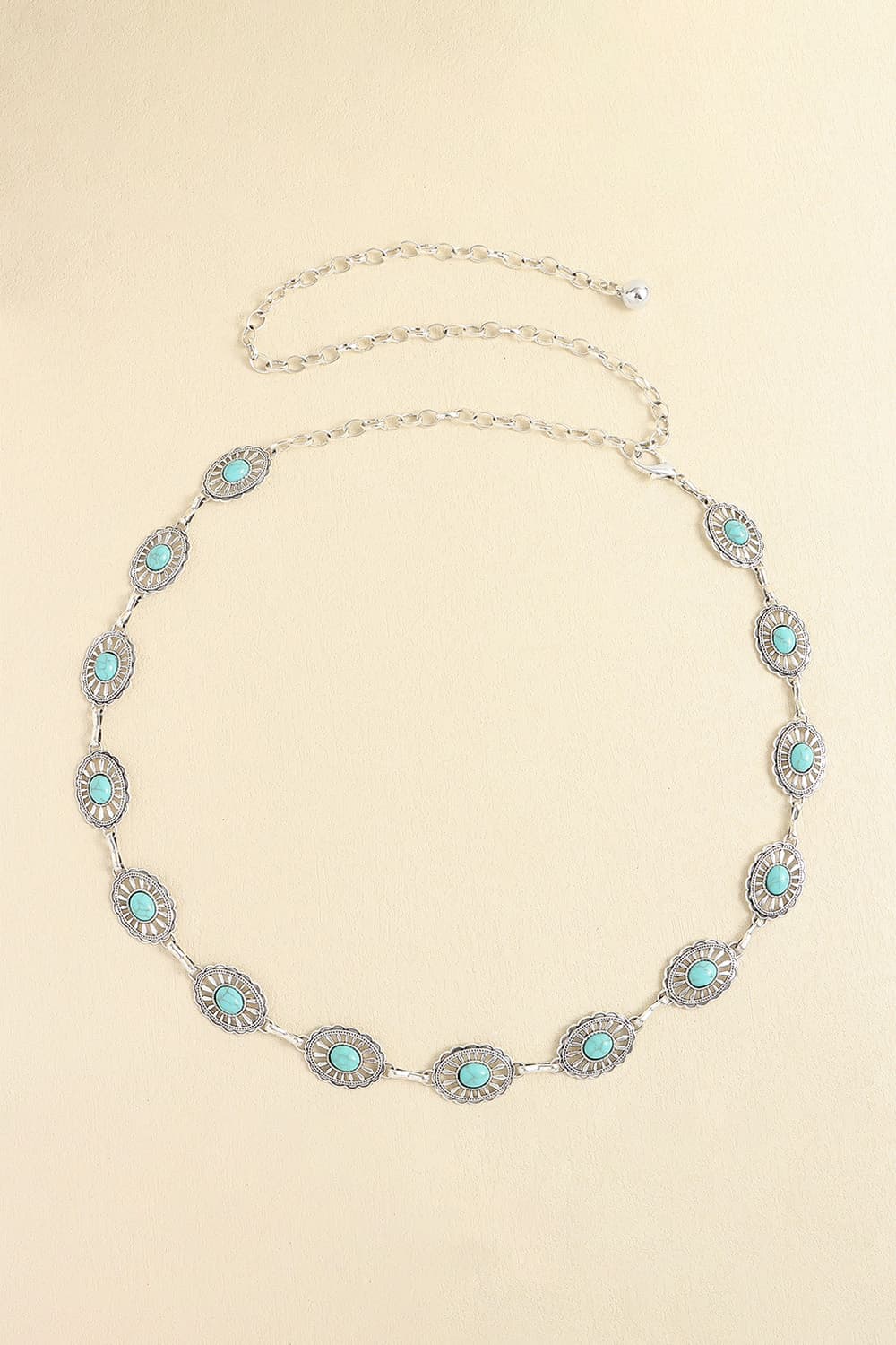 Vintage Turquoise Alloy Belt - The Goddess Galleries