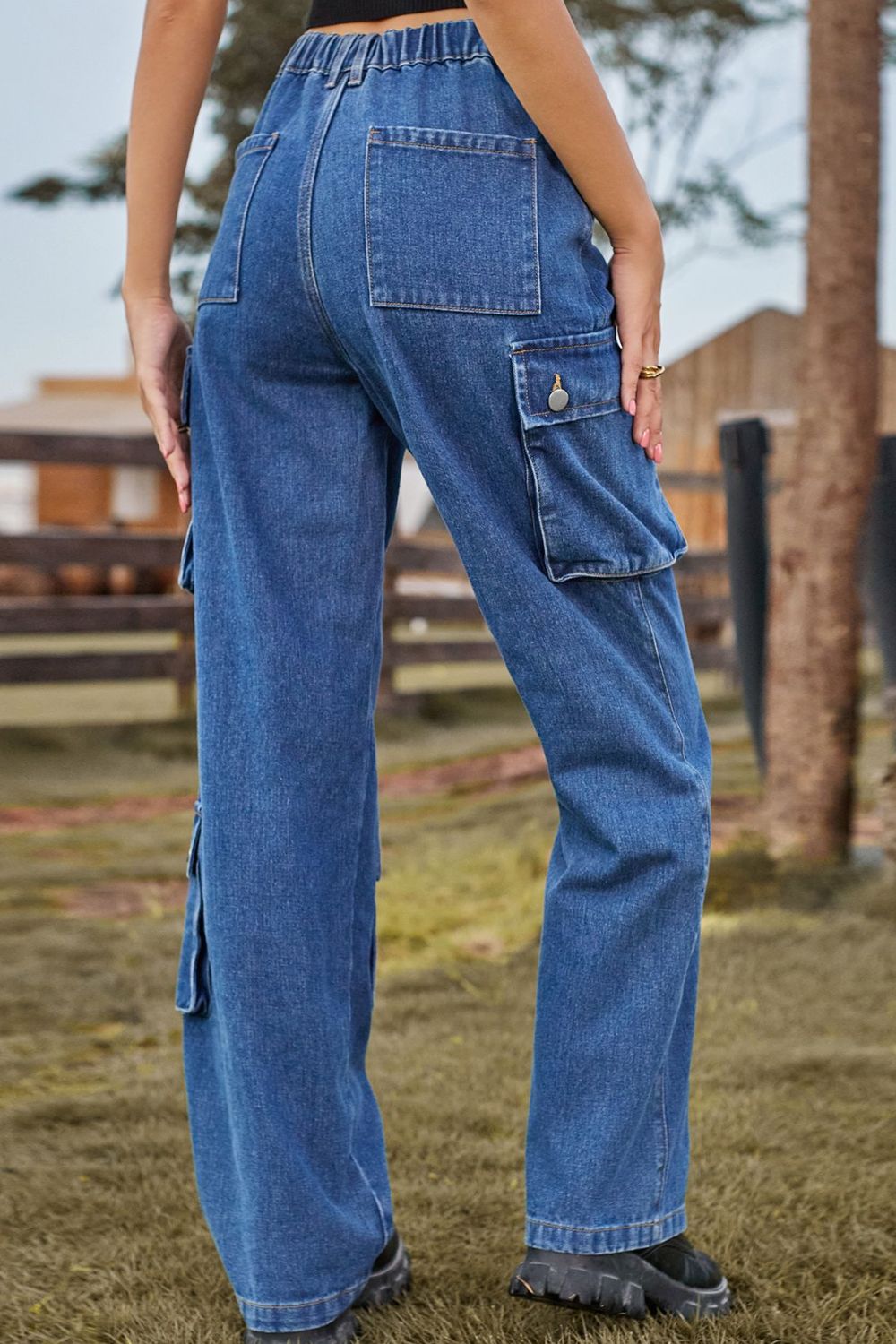 Loose Fit Long Jeans with Pockets - The Goddess Galleries
