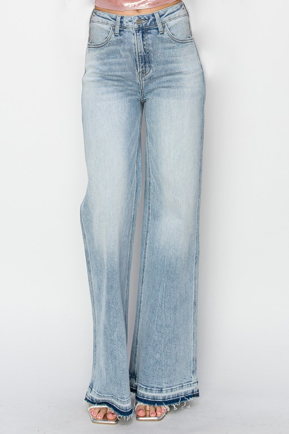 Risen Full Size High Rise Wide Leg Jeans - The Goddess Galleries