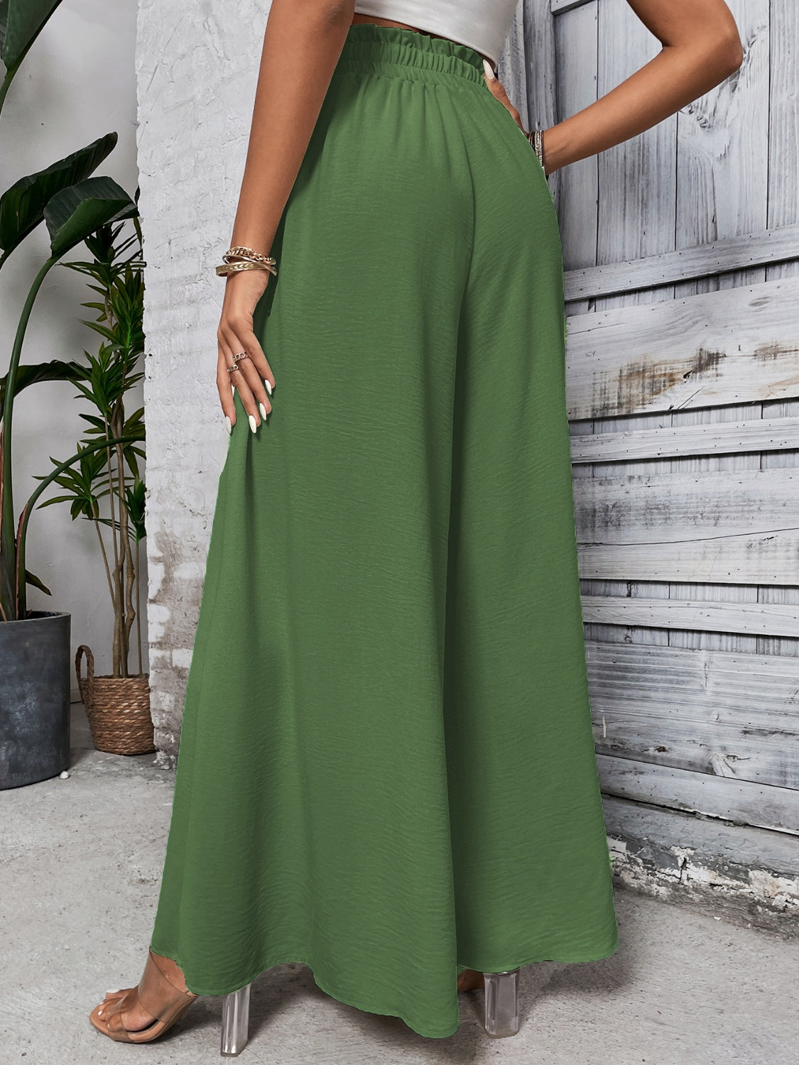 Honey Tied High Waist Wide Leg Pants - The Goddess Galleries